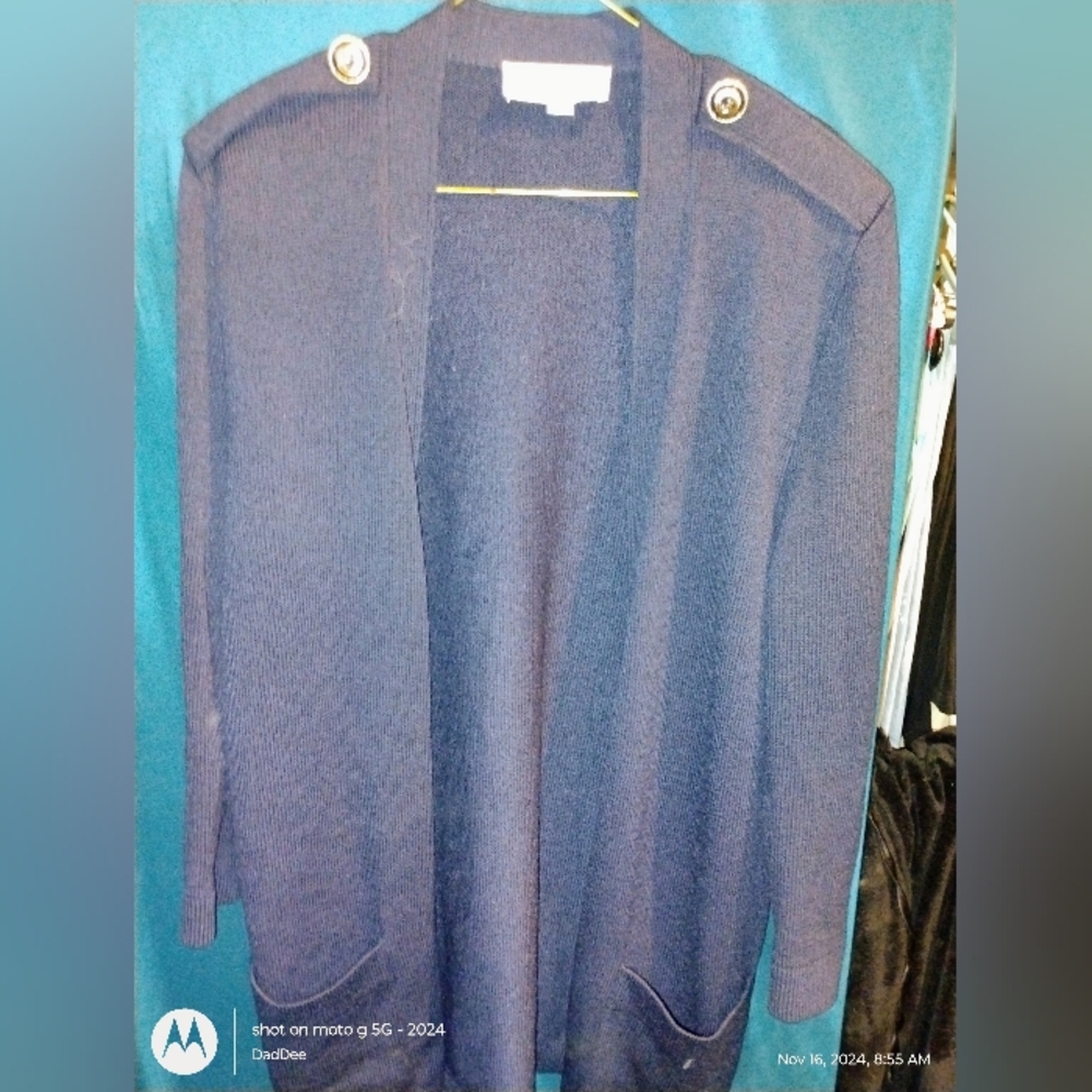 St John cardigan sweater (navy blue)